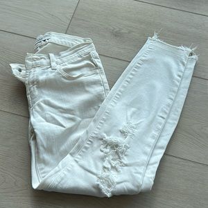 Jbrand white low rise crop jeans - size 24